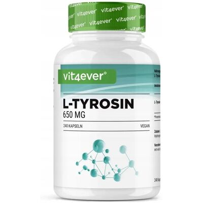 L-TYROZYNA 240 KAPSUŁEK WSPARCIE KONCENTRACJI I NASTROJU VIT4EVER L-TYROZYNA 240 KAPSUŁEK WSPARCIE KONCENTRACJI I NASTROJU VIT4EVER