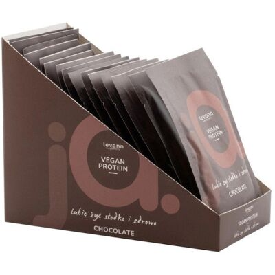 LEVANN “jA” VEGAN PROTEIN Wegańskie proteinowe białko o smaku czekolady, 15 saszetek x 32 g LEVANN “jA” VEGAN PROTEIN Wegańskie proteinowe białko o smaku czekolady, 15 saszetek x 32 g