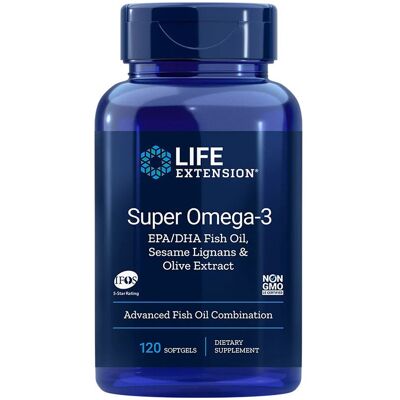Life Extension Super Omega-3 EPA/DHA z Lignany sezamu i Ekstraktem z Oliwek - Suplement diety z Oleju Rybiego Life Extension Super Omega-3 EPA/DHA z Lignany sezamu i Ekstraktem z Oliwek - Suplement diety z Oleju Rybiego