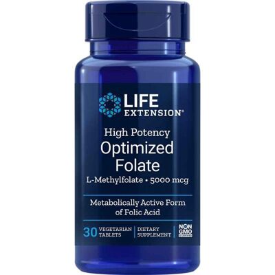 Life Extension Wysoka Potencjał Optymalizowane Kwas foliowy - Wspiera zdrowie serca i poznawcze Life Extension Wysoka Potencjał Optymalizowane Kwas foliowy - Wspiera zdrowie serca i poznawcze