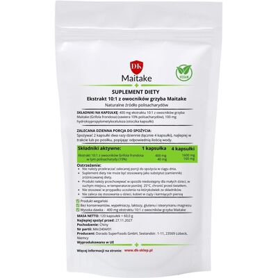 Maitake 120 kaps 400 mg Grifola Frondosa Grzyb Odporność Odchudzanie Maitake 120 kaps 400 mg Grifola Frondosa Grzyb Odporność Odchudzanie