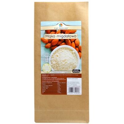 Pięć Przemian Mąka migdałowa bezglutenowa - Blanszowana - 1kg - Mąka Pięć Przemian Mąka migdałowa bezglutenowa - Blanszowana - 1kg - Mąka
