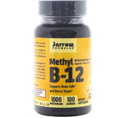 Jarrow Formulas Methyl B-12 1000mcg (Metylokobalamina) Jarrow Formulas Methyl B-12 1000mcg (Metylokobalamina)