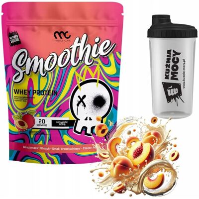 MUSCLE CLINIC SMOOTHIE WHEY 600g WPC PYSZNE BIAŁKO BRZOSKWINIA SHAKER MUSCLE CLINIC SMOOTHIE WHEY 600g WPC PYSZNE BIAŁKO BRZOSKWINIA SHAKER
