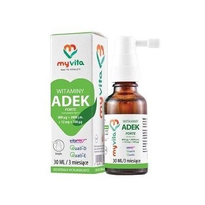 MYVITA Witamina A D E K Forte - Wsparcie odporności i ciśnienia - 30ml MYVITA Witamina A D E K Forte - Wsparcie odporności i ciśnienia - 30ml