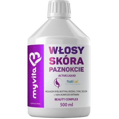 MyVita Kolagen Włosy Skóra Paznokcie Liquid - Wsparcie dla urody MyVita Kolagen Włosy Skóra Paznokcie Liquid - Wsparcie dla urody