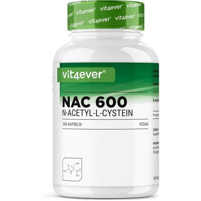 NAC 600 N- ACETYLOCYSTEINA L-CYSTEINA 180 KAPSUŁEK WSPARCIE ODPORNOŚCI NAC 600 N- ACETYLOCYSTEINA L-CYSTEINA 180 KAPSUŁEK WSPARCIE ODPORNOŚCI