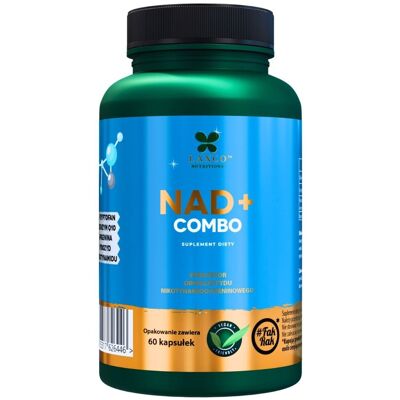 NAD+ Combo 730mg - Dinukleotyd nikotynamidoadeninowy (prekursor) - Koenzym Q10, Apigenina, L-tryptofan, Rybozyd Nikotynamidu NR - Longevity Formula .. NAD+ Combo 730mg - Dinukleotyd nikotynamidoadeninowy (prekursor) - Koenzym Q10, Apigenina, L-tryptofan, Rybozyd Nikotynamidu NR - Longevity Formula ..