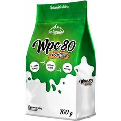 Naturalne Suplementy, odżywka białkowa, WPC80, 700 g, smak naturalny Naturalne Suplementy, odżywka białkowa, WPC80, 700 g, smak naturalny