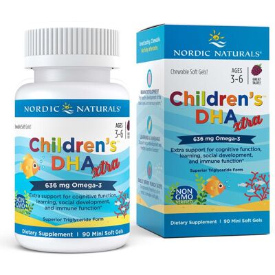 Nordic Naturals Dziecięcy DHA Xtra Berries Punch 636 mg - Olej z Ryby dla Dzieci Nordic Naturals Dziecięcy DHA Xtra Berries Punch 636 mg - Olej z Ryby dla Dzieci