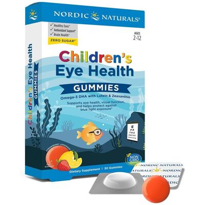 Nordic Naturals Zdrowie oczu dziecięce żelki - Bez cukru - 30 Nordic Naturals Zdrowie oczu dziecięce żelki - Bez cukru - 30