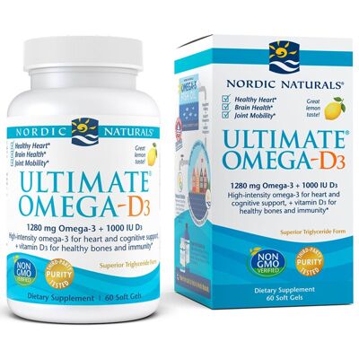 Nordic Naturals Omega-D3 Cytryna Olej z ryb - Suplementy diety Nordic Naturals Omega-D3 Cytryna Olej z ryb - Suplementy diety