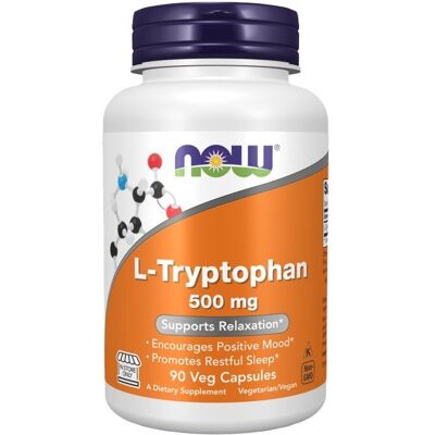 NOW FOODS L-Tryptofan 500 mg (90 kaps.) NOW FOODS L-Tryptofan 500 mg (90 kaps.)