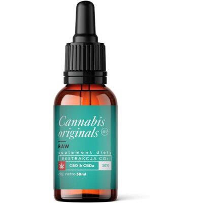 Olej konopny CBD CBDA RAW 10% Cannabis Originals 30 ml - mocny Olej konopny CBD CBDA RAW 10% Cannabis Originals 30 ml - mocny