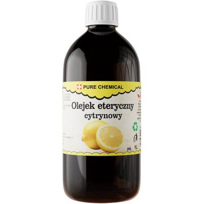 Pure OLEJEK ETERYCZNY CYTRYNOWY NATURALNY ENERGETYZUJĄCY BEZ DODATKÓW 1000ml 1L Pure OLEJEK ETERYCZNY CYTRYNOWY NATURALNY ENERGETYZUJĄCY BEZ DODATKÓW 1000ml 1L