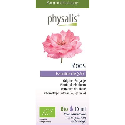 OLEJEK ETERYCZNY RÓŻA DAMASCEŃSKA (ROOS) BIO 10 ml - PHYSALIS OLEJEK ETERYCZNY RÓŻA DAMASCEŃSKA (ROOS) BIO 10 ml - PHYSALIS