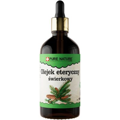 Pure OLEJEK ETERYCZNY ŚWIERK NATURALNY OLEJEK ŚWIERKOWY BEZ DODATKÓW 100ml Pure OLEJEK ETERYCZNY ŚWIERK NATURALNY OLEJEK ŚWIERKOWY BEZ DODATKÓW 100ml