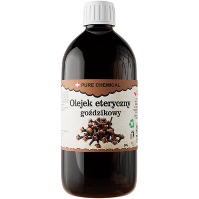 Pure OLEJEK GOŹDZIKOWY NATURALNY OLEJEK ETERYCZNY GOŹDZIKOWY 1000ml 1l Pure OLEJEK GOŹDZIKOWY NATURALNY OLEJEK ETERYCZNY GOŹDZIKOWY 1000ml 1l