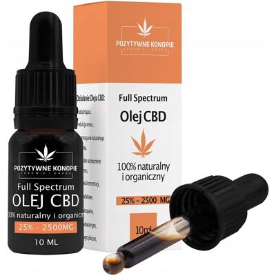 Olejek konopny CBD Pozytywne Konopie Full Spectrum 25% CBD 10 ml Olejek konopny CBD Pozytywne Konopie Full Spectrum 25% CBD 10 ml