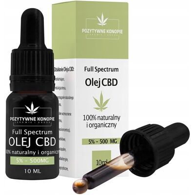 Olejek konopny CBD Pozytywne Konopie Full Spectrum 5% CBD 10 ml Olejek konopny CBD Pozytywne Konopie Full Spectrum 5% CBD 10 ml