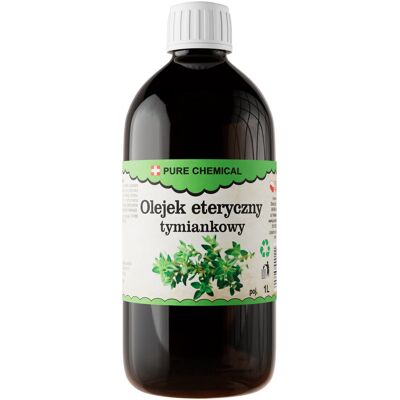 Pure OLEJEK TYMIANKOWY OLEJEK ETERYCZNY TYMIANKOWY TYMIANEK NATURALNY 1000ml 1l Pure OLEJEK TYMIANKOWY OLEJEK ETERYCZNY TYMIANKOWY TYMIANEK NATURALNY 1000ml 1l