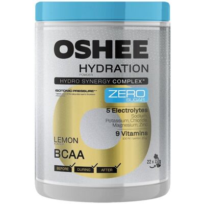 OSHEE Hydration Zero Sugar proszek nawodnienie o smaku cytrynowym z BCAA 330 g OSHEE Hydration Zero Sugar proszek nawodnienie o smaku cytrynowym z BCAA 330 g