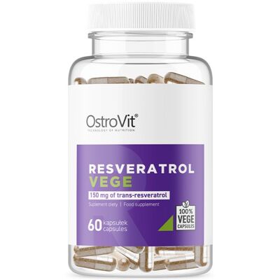 OstroVit Resveratrol - Wegański, 60 Kapsułek - Suplement diety OstroVit Resveratrol - Wegański, 60 Kapsułek - Suplement diety