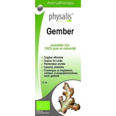 Physalis, Olejek Eteryczny Gember, Suplement Diety, 10ml Physalis, Olejek Eteryczny Gember, Suplement Diety, 10ml
