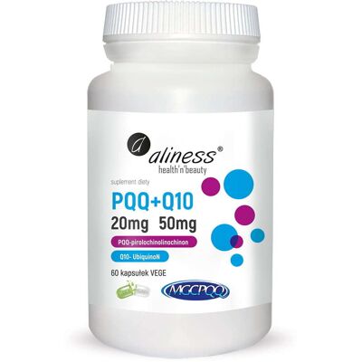 Aliness PQQ MGCPQQ 20mg + Q10 50mg - Suplement diety Aliness PQQ MGCPQQ 20mg + Q10 50mg - Suplement diety
