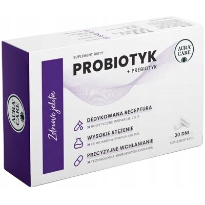 Probiotyk Aura Care Zdrowe Jelita 30 kaps. Probiotyk Aura Care Zdrowe Jelita 30 kaps.