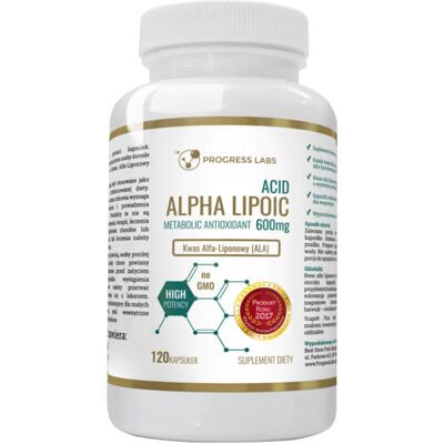 Suplement diety, Progresss Labs, Alpha Lipoic Acid 600 mg, 120 kaps. Suplement diety, Progresss Labs, Alpha Lipoic Acid 600 mg, 120 kaps.