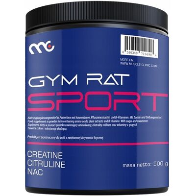 Przedtreningówka Muscle Clinic Gym Rat Sport 500g Proszek Arbuz Przedtreningówka Muscle Clinic Gym Rat Sport 500g Proszek Arbuz