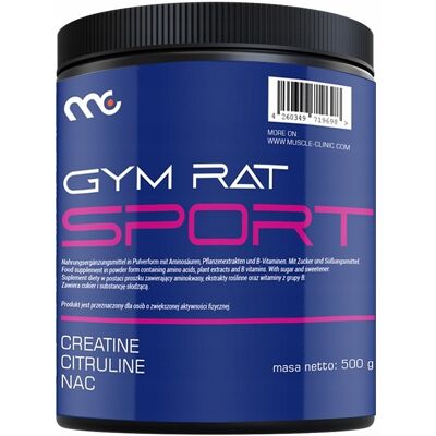 Przedtreningówka Muscle Clinic Gym Rat Sport 500g Proszek Guma Balonowa Przedtreningówka Muscle Clinic Gym Rat Sport 500g Proszek Guma Balonowa