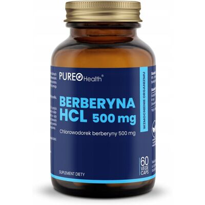 Pureo Berberyna HCL 500 mg 60 kapsułek CUKIER GLUKOZA IO odchudzanie Pureo Berberyna HCL 500 mg 60 kapsułek CUKIER GLUKOZA IO odchudzanie