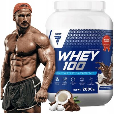 Trec Nutrition PYSZNE BIAŁKO WPC Trec Whey 100 2000g PROTEINY NA MASĘ DLA AKTYWNYCH Trec Nutrition PYSZNE BIAŁKO WPC Trec Whey 100 2000g PROTEINY NA MASĘ DLA AKTYWNYCH