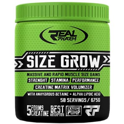 Real Pharm, Kreatyna, Size Grow, 675 g, mango-marakuja Real Pharm, Kreatyna, Size Grow, 675 g, mango-marakuja