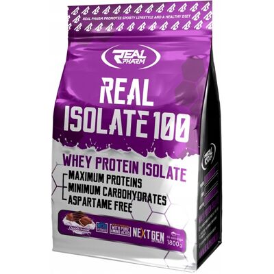 Real Pharm Real Isolate 100 1800G Izolat Białka Wpi Białko - Słony Karmel Real Pharm Real Isolate 100 1800G Izolat Białka Wpi Białko - Słony Karmel