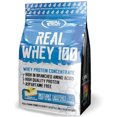 Real Pharm Real Whey 2000G Białko Wpc Odżywka Białkowa - Biała Czekolada Real Pharm Real Whey 2000G Białko Wpc Odżywka Białkowa - Biała Czekolada