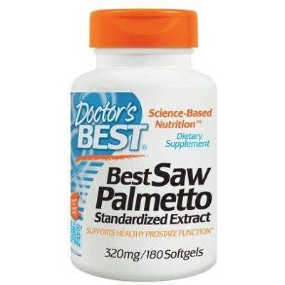 Doctor's Best Standaryzowany ekstrakt z palmy niskiej - 320mg - 180 Softgels - Suplement diety Doctor's Best Standaryzowany ekstrakt z palmy niskiej - 320mg - 180 Softgels - Suplement diety