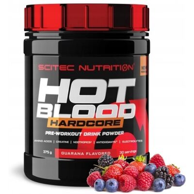 Scitec Nutrition Scitec Hot Blood Hardcore 375g Mocna Przedtreningówka Red Fruits Scitec Nutrition Scitec Hot Blood Hardcore 375g Mocna Przedtreningówka Red Fruits