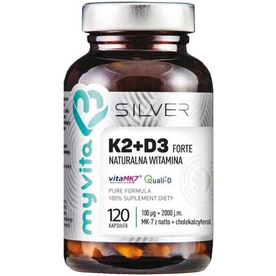 MyVita Silver K-2 + D3 2000iu - Wspiera Kości & Układ Odpornościowy MyVita Silver K-2 + D3 2000iu - Wspiera Kości & Układ Odpornościowy