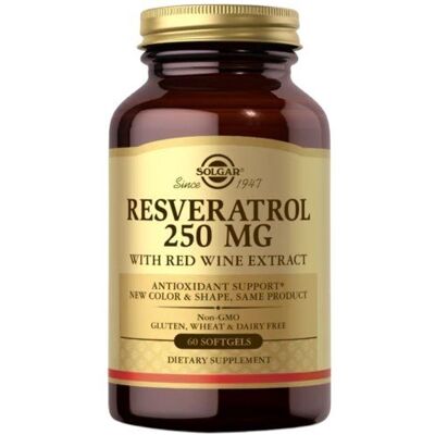 Solgar Resweratrol - 250 mg Ekstrakt z Czerwonego Wina - Suplement diety Solgar Resweratrol - 250 mg Ekstrakt z Czerwonego Wina - Suplement diety