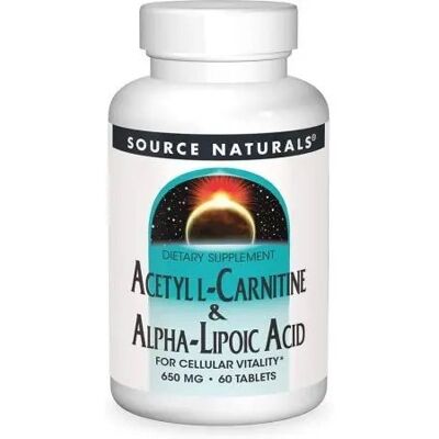 Source Naturals Acetylo L-Karnityna & Kwas Alfa-Liponowy - Suplement diety Source Naturals Acetylo L-Karnityna & Kwas Alfa-Liponowy - Suplement diety