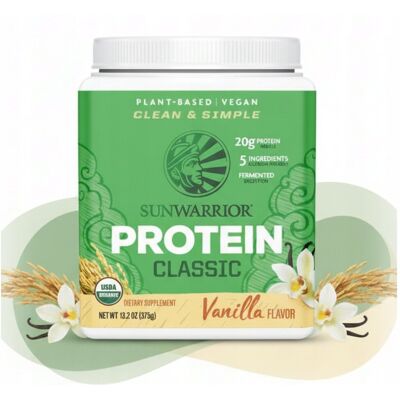 Sunwarrior Protein Classic 375 g Roślinne Białko na Bazie Ryżu RYŻOWE VEGE Sunwarrior Protein Classic 375 g Roślinne Białko na Bazie Ryżu RYŻOWE VEGE