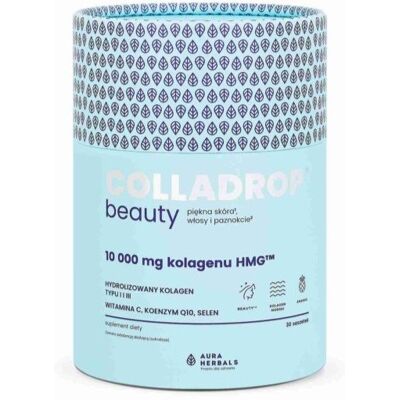 Aura Herbals Colladrop Beauty Kolagen HMG 10000 mg Ananas - Suplement diety Aura Herbals Colladrop Beauty Kolagen HMG 10000 mg Ananas - Suplement diety