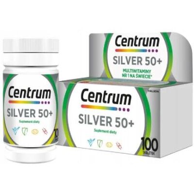 Centrum Silver 50+, Kompletne Od A Do Z, 100 Tabletek Centrum Silver 50+, Kompletne Od A Do Z, 100 Tabletek