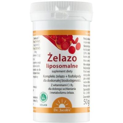 Liposomalny żelazo od Dr. Jacob's 64g - Suplement diety Liposomalny żelazo od Dr. Jacob's 64g - Suplement diety