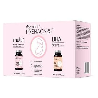 FORMEDS Prenacaps - Multi-Set 1 Kompleks 15 składników - Wsparcie w ciąży FORMEDS Prenacaps - Multi-Set 1 Kompleks 15 składników - Wsparcie w ciąży