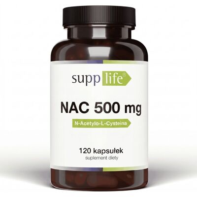 Supplife - NAC 500 mg N-Acetylo-L-Cysteina - 120 kapsułek Supplife - NAC 500 mg N-Acetylo-L-Cysteina - 120 kapsułek