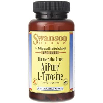 Swanson L-Tyrosine 500mg Kapsułki - Wspiera Funkcje Umysłowe Swanson L-Tyrosine 500mg Kapsułki - Wspiera Funkcje Umysłowe
